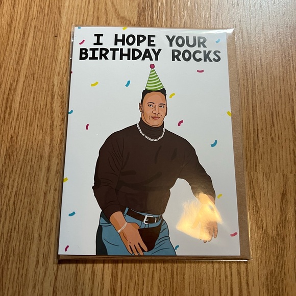 WWE Party Supplies New Dwayne The Rock Johnson Birthday Card Poshmark